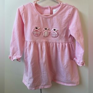 Cecil and Lou pumpkin appliqué dress